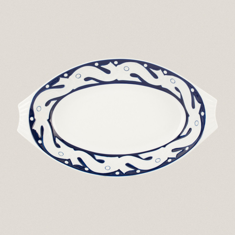 Oval Platter L Peixes Azul