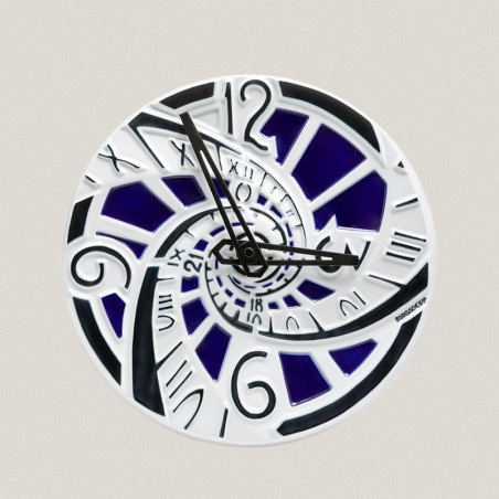 Black and cobalt clock Triple Helicoidal