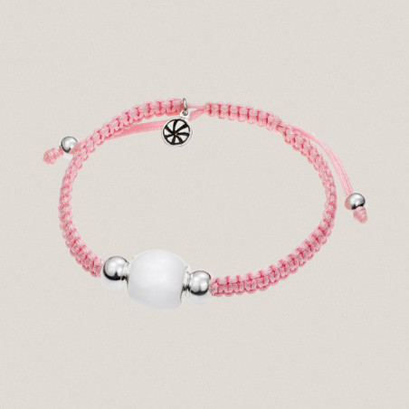 Pulsera Covas Cordón Rosa Cuarzo