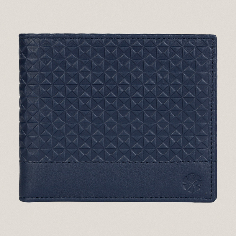 Blue Geo Wallet with Coin Purse