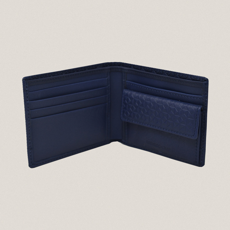 Blue Geo Wallet with Coin Purse 2