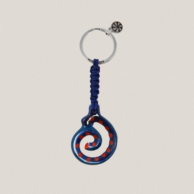 Blue Espiral Keychain