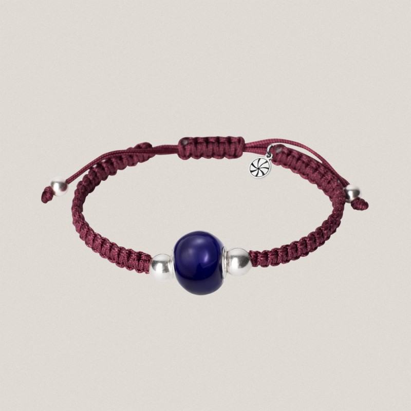 Pulsera Rueta Cordón Burdeos